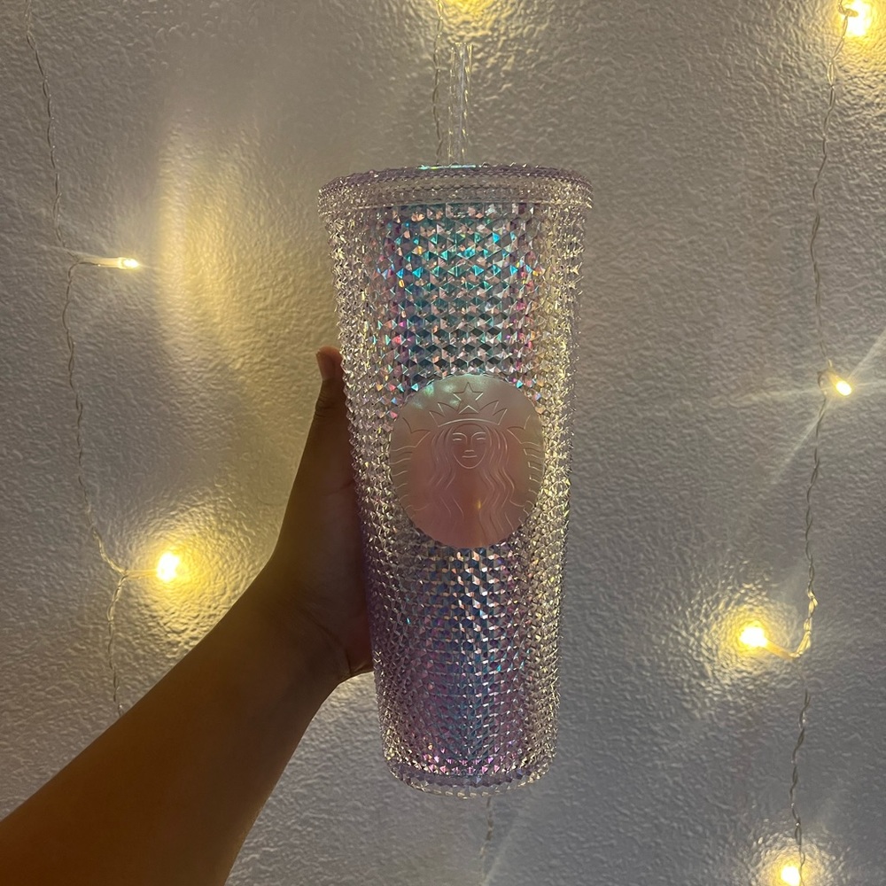 Studded Iridescent Starbucks Cup